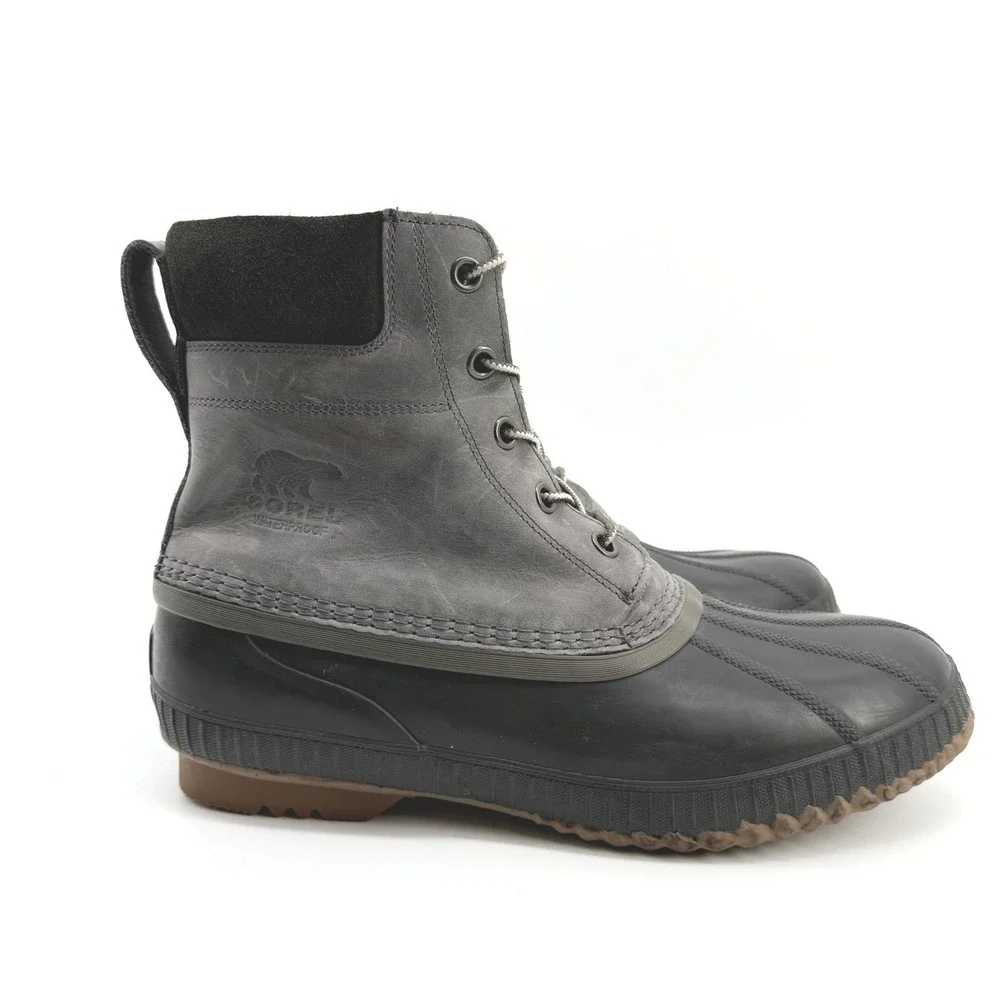 Sorel Cheyanne II Duck Boots Mens 14 Gray Waterproof Gorpcore Utility NM2575-052